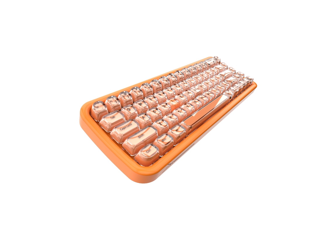 Teclado Com Carregamento Triplo Sem Fio 2.4g, Bluetooth E Com Fio, Com Retroiluminação Rgb.