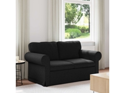 Vidaxl Sofá Preto 155 X 82 X 80 Cm Tecido