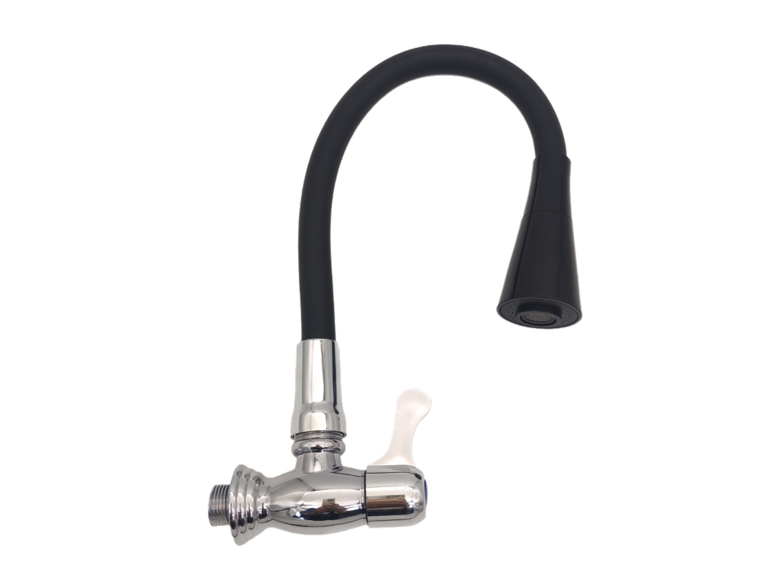 Torneira De Cozinha, Cozinha Com Bico Em Cascata Giratório Em Plástico Abs, Cor Cromada, 1 Peça