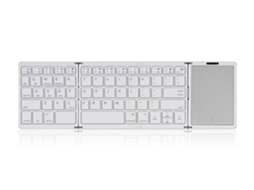 Teclado Bluetooth Dobrável Triplo com Touchpad, Design Magnético, Bateria de Longa Duração, Cor Prata Espacial YANYXR