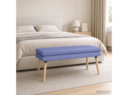 Vidaxl Banco De Camadas Duplas Azul Jeans 110 X 40 X 47 Cm Tecido