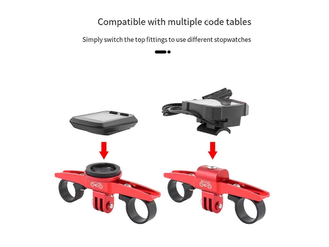 Adaptador de suporte para computador de bicicleta com suporte para guidão TT, preto, Slowmoose