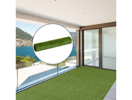 Outsunny Grama Artificial em Rolo 3x1m Tipo Tapete de Grama Sintética Exterior para Jardim e Terraço 25mm