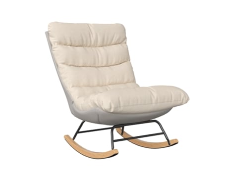 Cadeira De Baloiço, Poltrona, Cadeira De Baloiço Reclinável Com Encosto Ajustável, Reclinação Ajustável Em 12 Posições, Linho Tecido Técnico Mexus