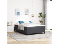 Cama Cinza Escuro 140x200 Cm Tecido De Corda