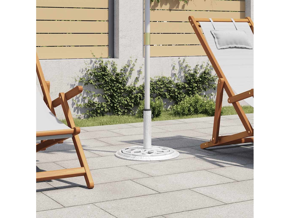 Vidaxl Base Para Guarda-sol Ferro Fundido 44x44x31 Cm Branco