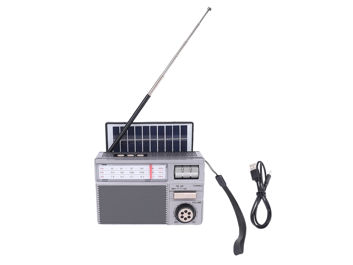 Rádio EOOCOO (conexão Bluetooth, Alimentado por Solar/bateria)