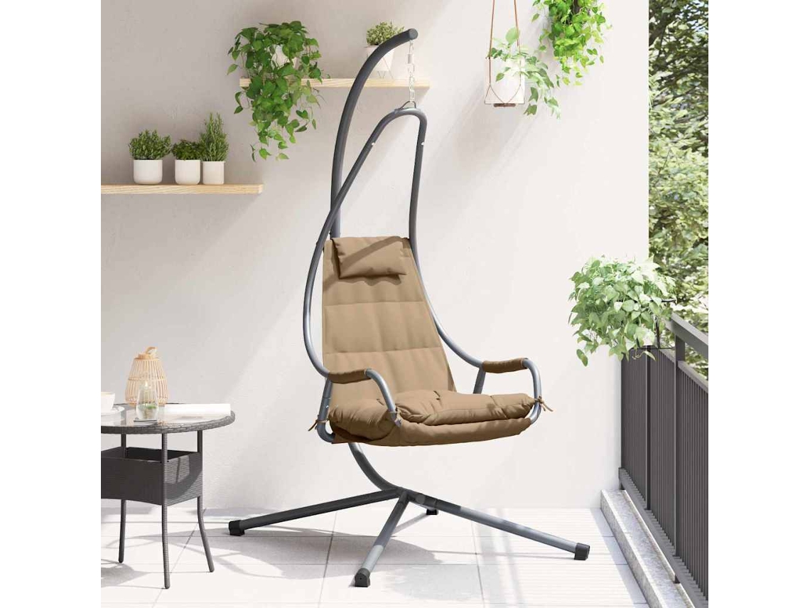 Vidaxl Cadeira Suspensa Tipo Ovo Aço 94 X 107 X 196,5 Cm