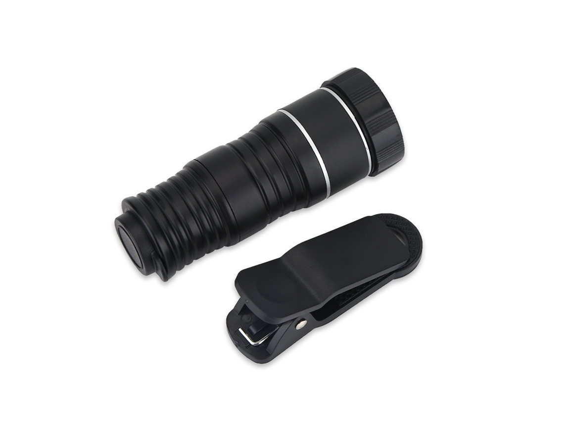 Telescópio Mini Portátil 12x para Celular Prata
