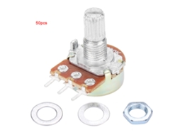 50 Peças Potenciômetro Rotativo Linear Wh148 B100k Resistor Variável Ajustável 15mm