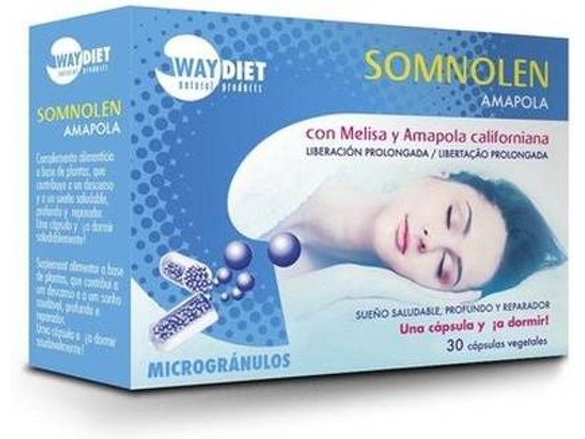 Suplemento Alimentar WAYDIET NATURAL PRODUCTS Somnolen Papoila (30 cápsulas)