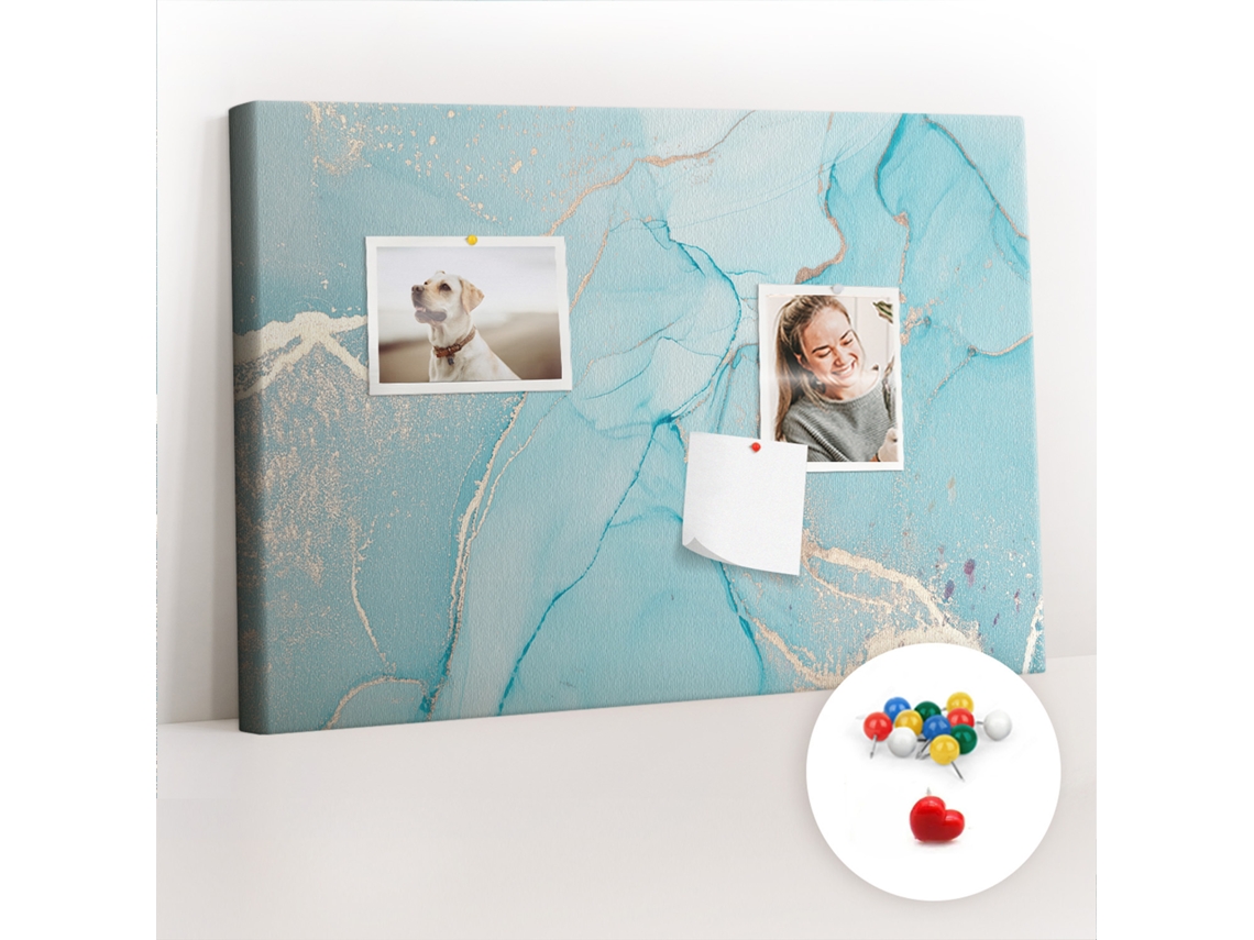 Painel De Cortiça Para Parede Mármore Decorativo Para A Sala De Estar Espelharte (60x40 Cm)