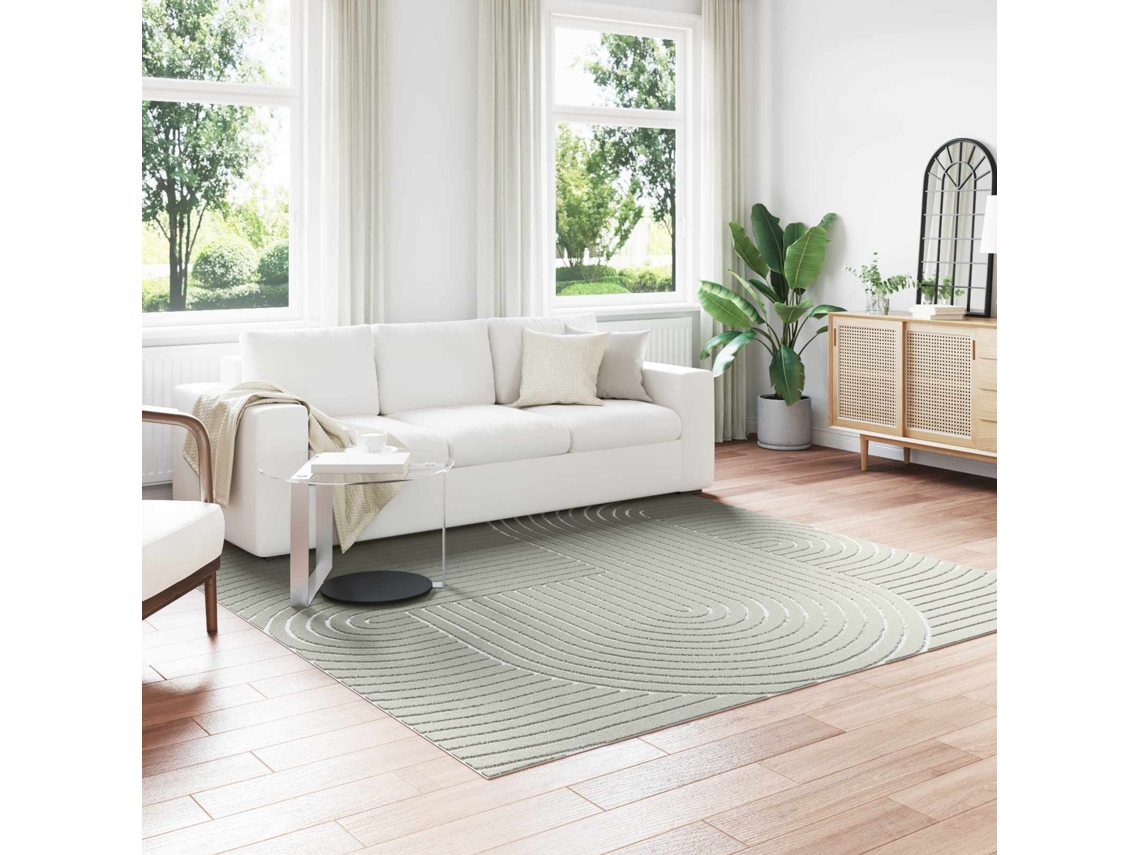 Vidaxl Tapetes De Área Quadrado Palmeras Verde 240 X 240 Cm Poliéster