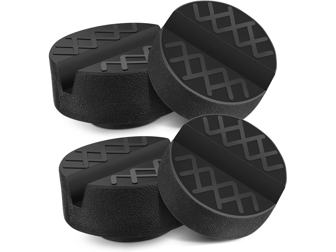 Conjunto De 4 Almofadas De Borracha Antiderrapantes Para Macacos Hidráulicos De Piso, Para Carros.