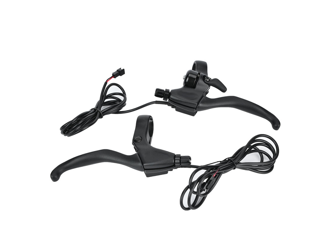Alavanca de freio Business com campainha para bicicleta elétrica, alumínio preto | S/MARCA