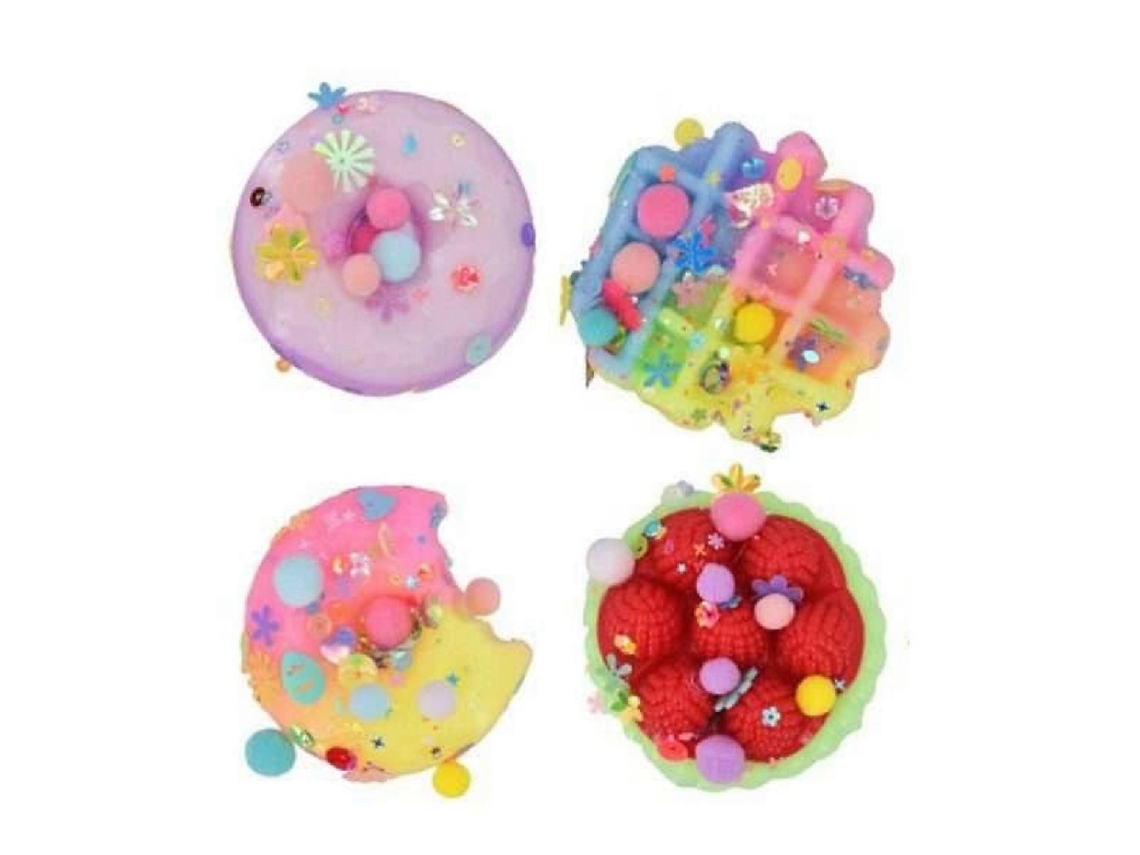 Brinquedo Squishy Alimentar Com Glitter