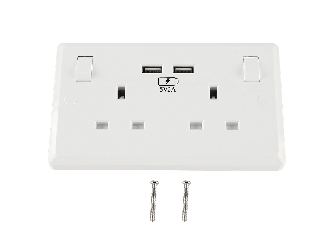 Tomada De Parede Usb Padrão Do Reino Unido (multifuncional, Carregamento Inteligente)
