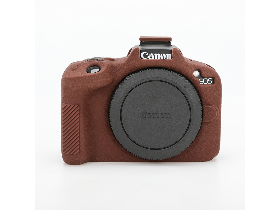 Capa Silicone HEXINYIGJLY para Canon R50leve Antirriscos, Acesso Total Tripé Marrom