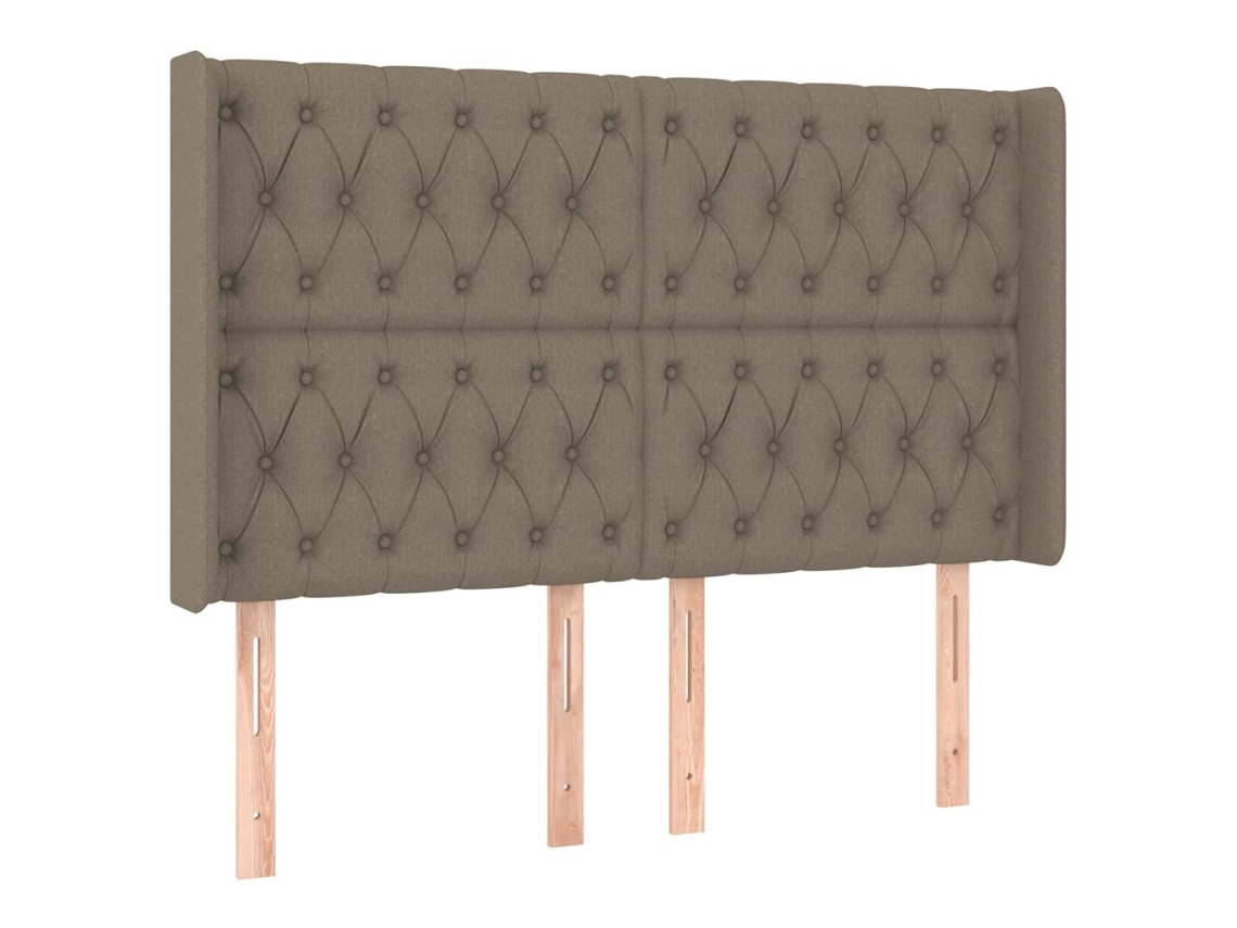 Cabeceira Cama com Abas Tecido Cinza Acastanhado MAISON EXCLUSIVE (147x16x118 cm)