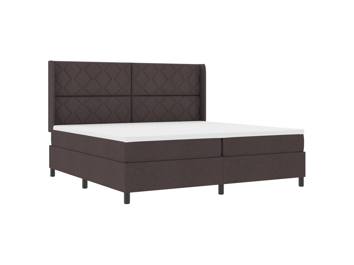 Conjunto 1 Cama Box Vidaxl Castanho Tecido (200 X 200 Cm)