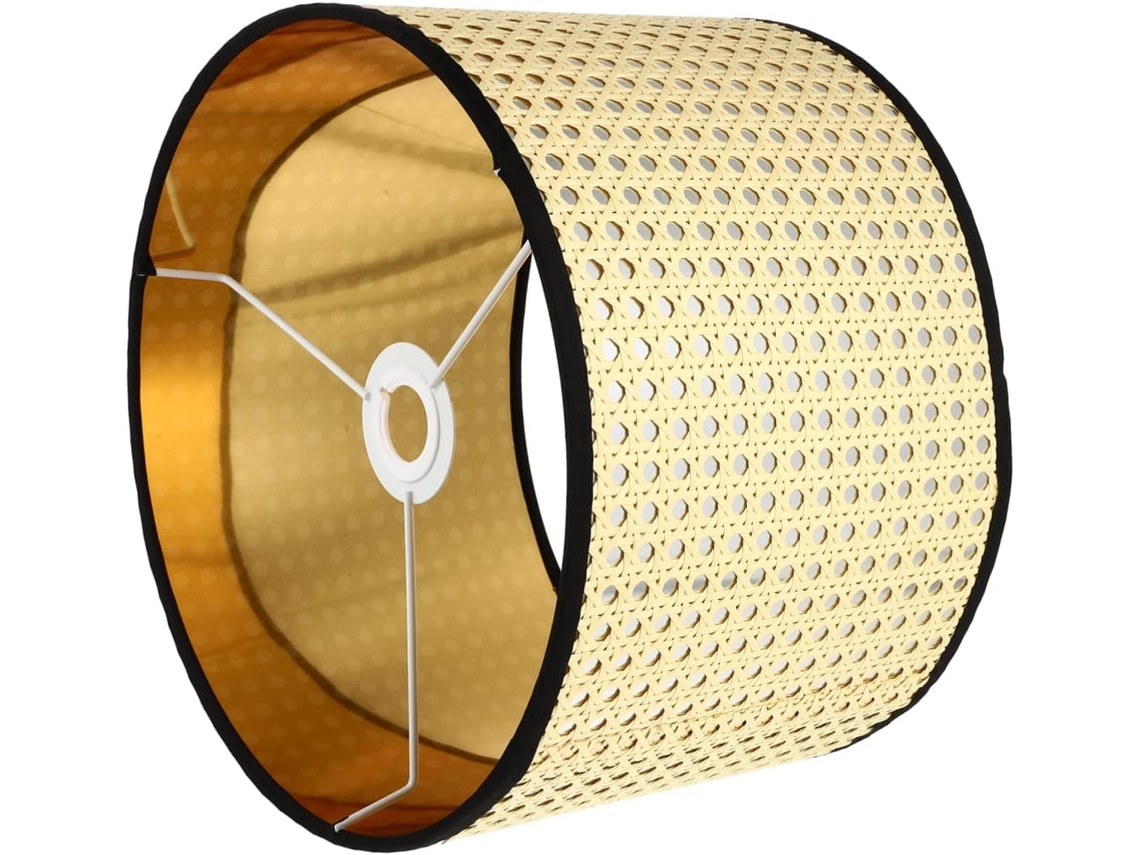 Design Hexagonal Simples E Elegante Para Soquetes E14/e27, Feito De Bambu E Ferro, Para Um Candeeiro De Mesa Moderno.