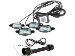 Luz De Posição Dianteira Riloer, Lente Fumê, Led Rgb, 6 Cores, Com Chicote Elétrico, Compatível Com Ford F150, F250 E
