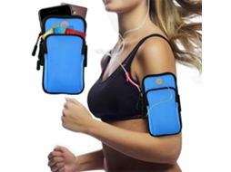 Braçadeira Universal Para Corrida, Suporte Para Celular Para Braçadeira Esportiva Azul.