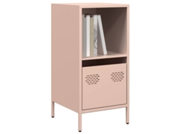 Vidaxl Aparador 35x39x73,5 Cm Aço Laminado A Frio Rosa