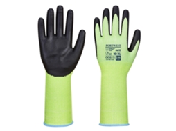 Luva Resistente Ao Corte Verde Com Punho Longo Verde Preto / Gg