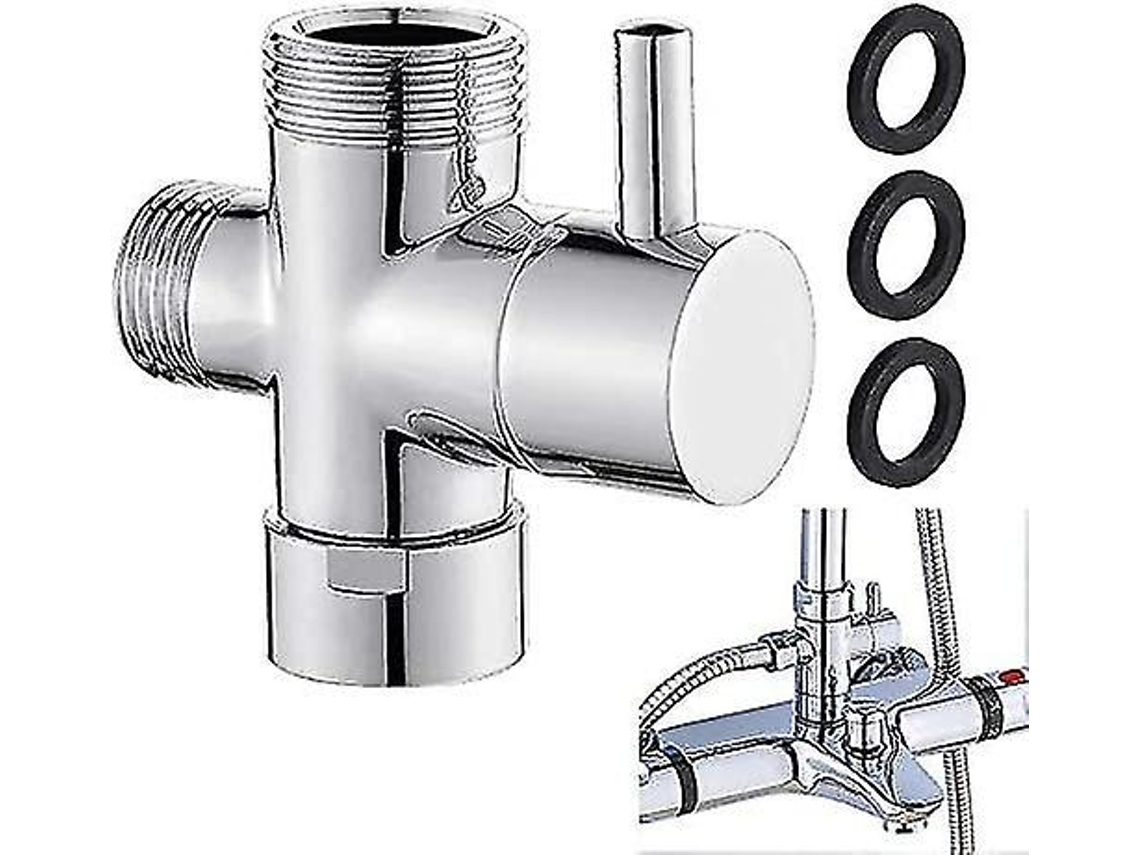 Válvula Desvio Chuveiro Wabrass G 1/2" 3 Posições Resistente Ferrugem