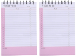 2 Pacotes Planejador De Produtividade Minimalista Caixa Espiral Em Papel E Metal Formato 8,25 X5