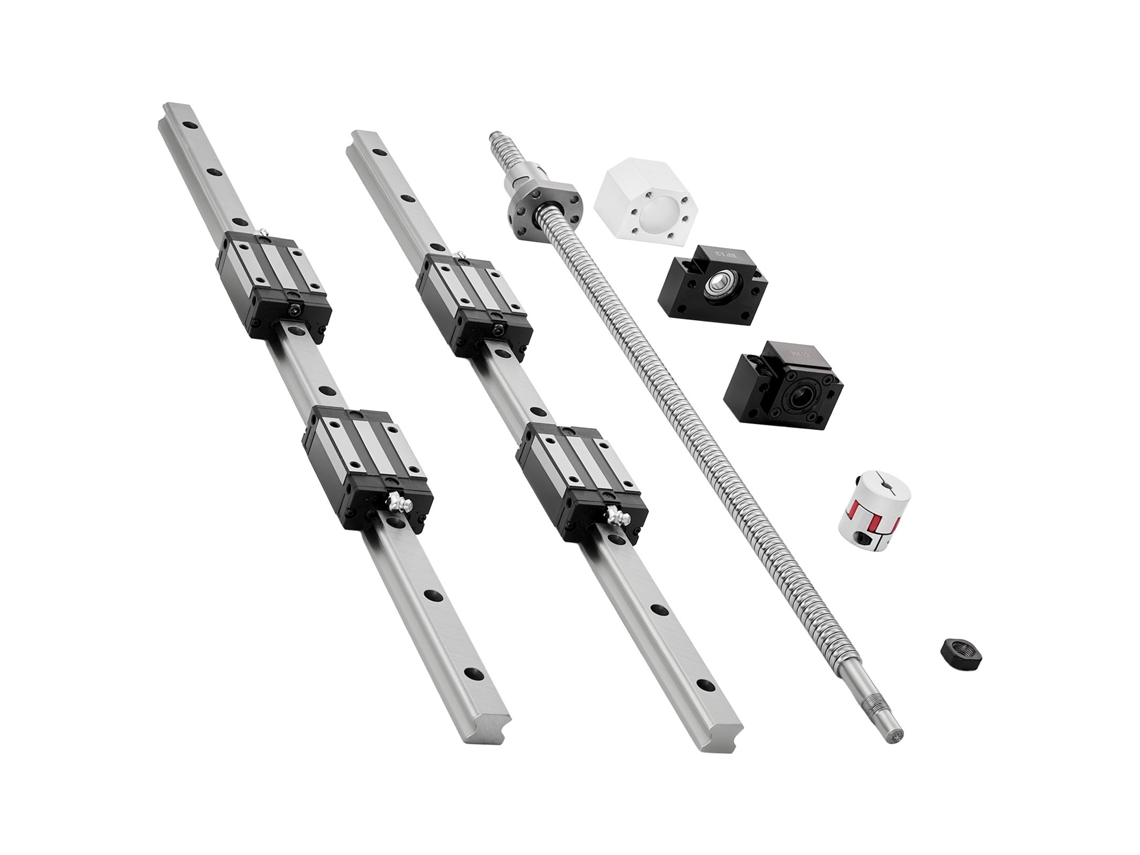 Trilhos Lineares 600 Mm 1 Fuso De Esferas E 4 Blocos Deslizantes Vevor