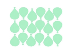 Adesivo luminoso de balões bonitos decorativo para sala de estar e quarto parede vinil 18pcs | S/MARCA