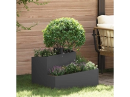 Vidaxl Vaso De Jardim Preto 60 X 60 X 50 Cm Aço Laminado A Frio