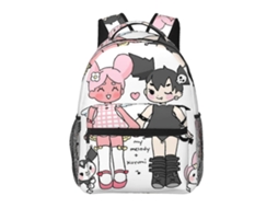Mochila Kuromi D28 Para Escola E Atividades Ao Ar Livre, Leve E À Prova Dágua, Mochila Estilosa Para Estudantes E Adultos Olysi Shop (pacote Com 28)