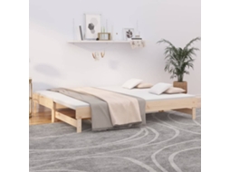 Sofá cama extraíble de 2 plazas (80x200) cm de madera maciza de pino