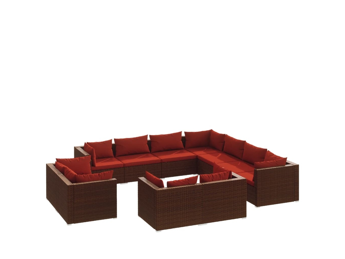 Garden Lounge Set, Garden Lounge Sets Vidaxl Marrom Rattan / Vime (n/a)