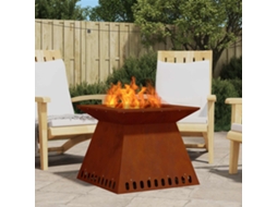 Vidaxl Fire Pit Ferro Enferrujado Aço Resistente Às Intempéries