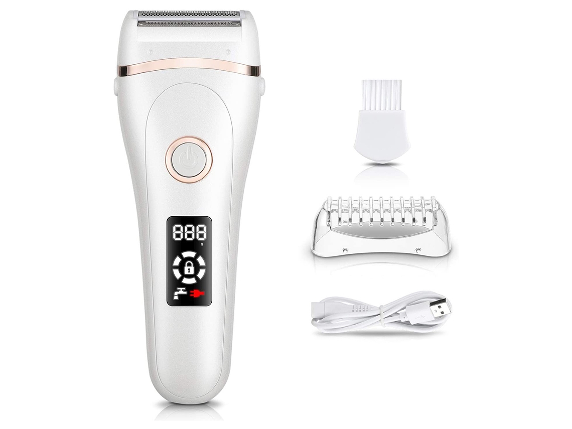 2026 afeitadora Eléctrica Recargável para Mulher com Tela Led Depilação Facial, Axilas, Pernas e Bikini