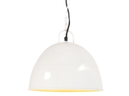 vidaXL Candeeiro suspenso vintage indust. redondo 25W 31cm E27 branco