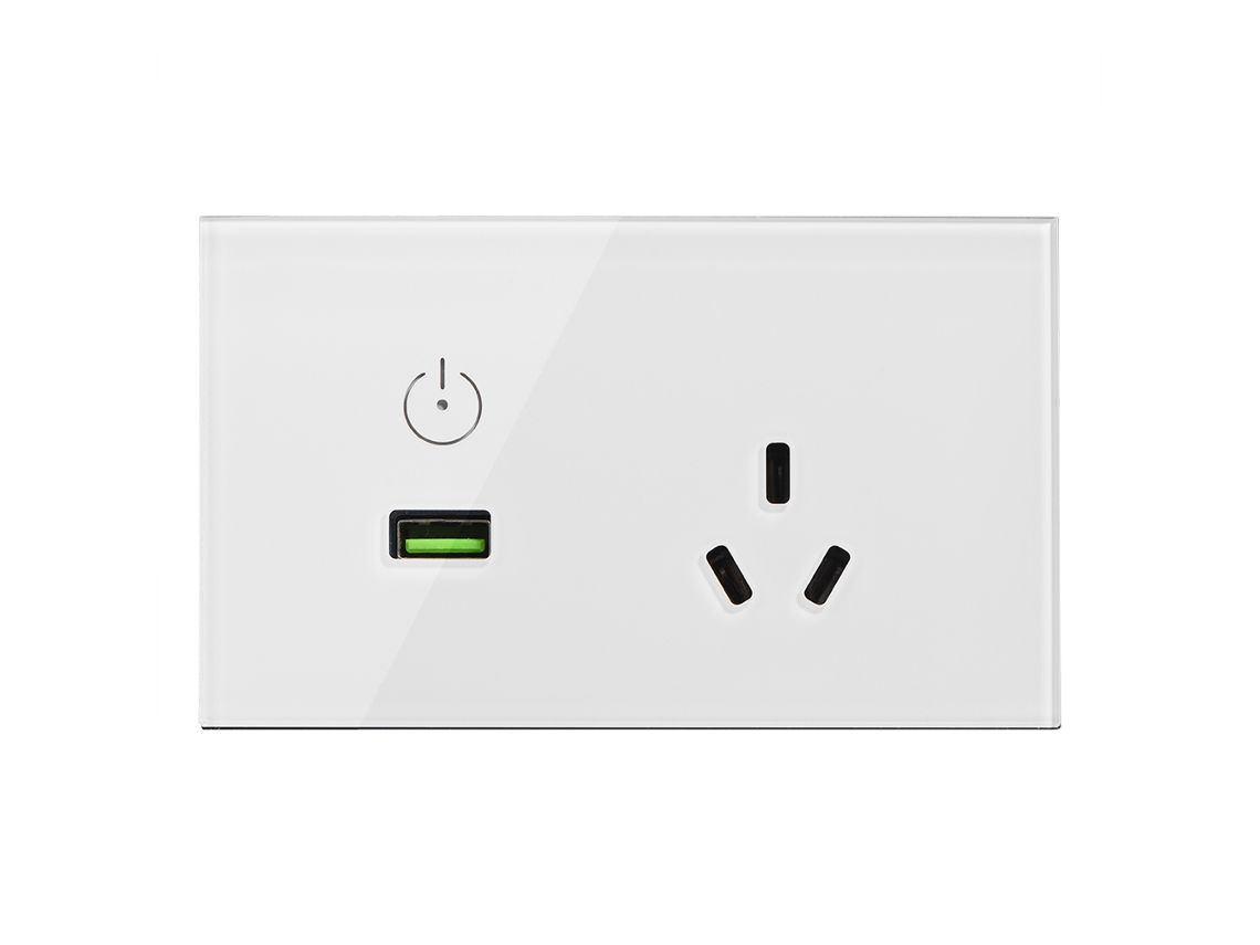 Tomada De Carregamento Usb De Parede Laxiscreed Com Interruptor De Toque - Compatível 120/118