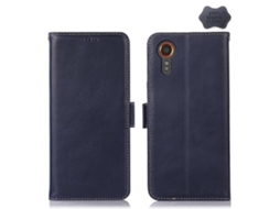 Capa Magnética De Couro Com Textura Crazy Horse E Proteção Rfid Para Samsung Galaxy Xcover 7