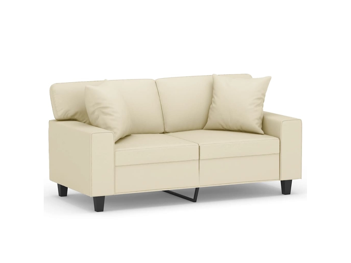 2-seater Sofa, 2-seater Sofas Vidaxl Creme Couro Artificial (n/a)