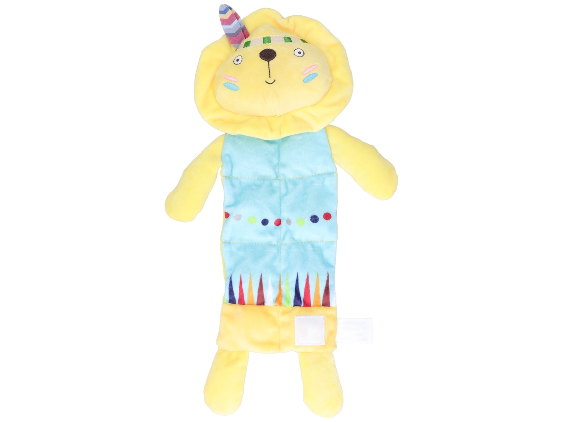 Mali brinquedo de Pelúcia Calmante Teether Soothing com Chocalhos para Bebê Acima de 3 Anos Amarelo