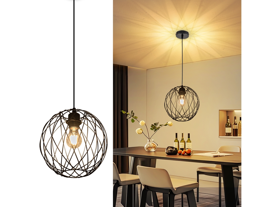 Lustre Preto E27 Nettlife