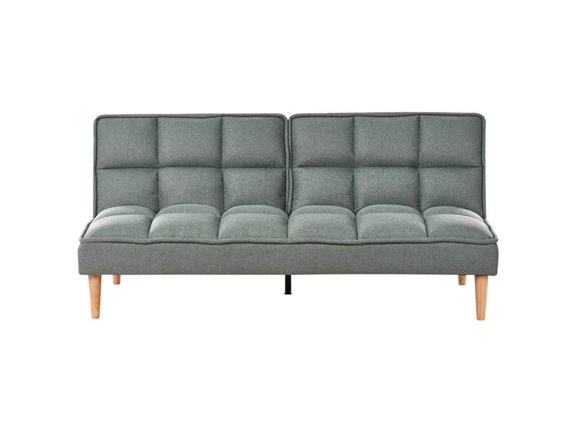 Sofá-cama BELIANI Siljan de Tecido Verde Claro 177x80x80