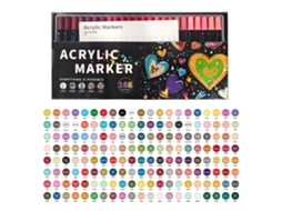 Caneta De Tinta Acrílica Com Duas Pontas - Conjunto (168 Cores Em Grande Volume)