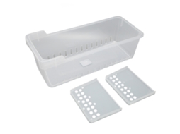 Bandeja Organizadora para Geladeira com 2 Compartimentos Divididos Transparente 40x16x14.1cm S/MARCA