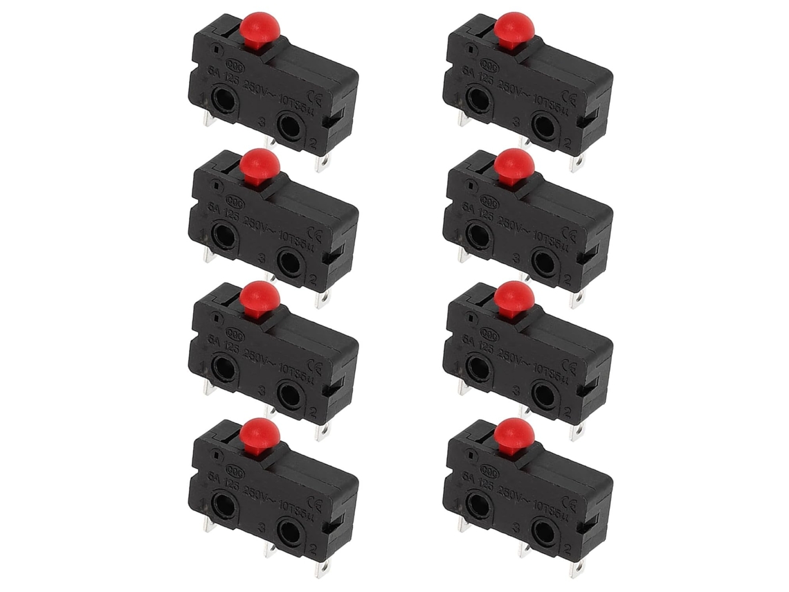 Microinterruptor De Limite, 10 Unidades, Ppa, Preto, Para Dispositivos