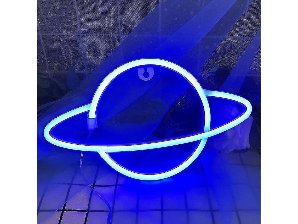 Neon Signs Luzes De Parede Decorativa, Planet Neon Led Luz Noturna Usb/bateria Para Quarto, Festas, Natal